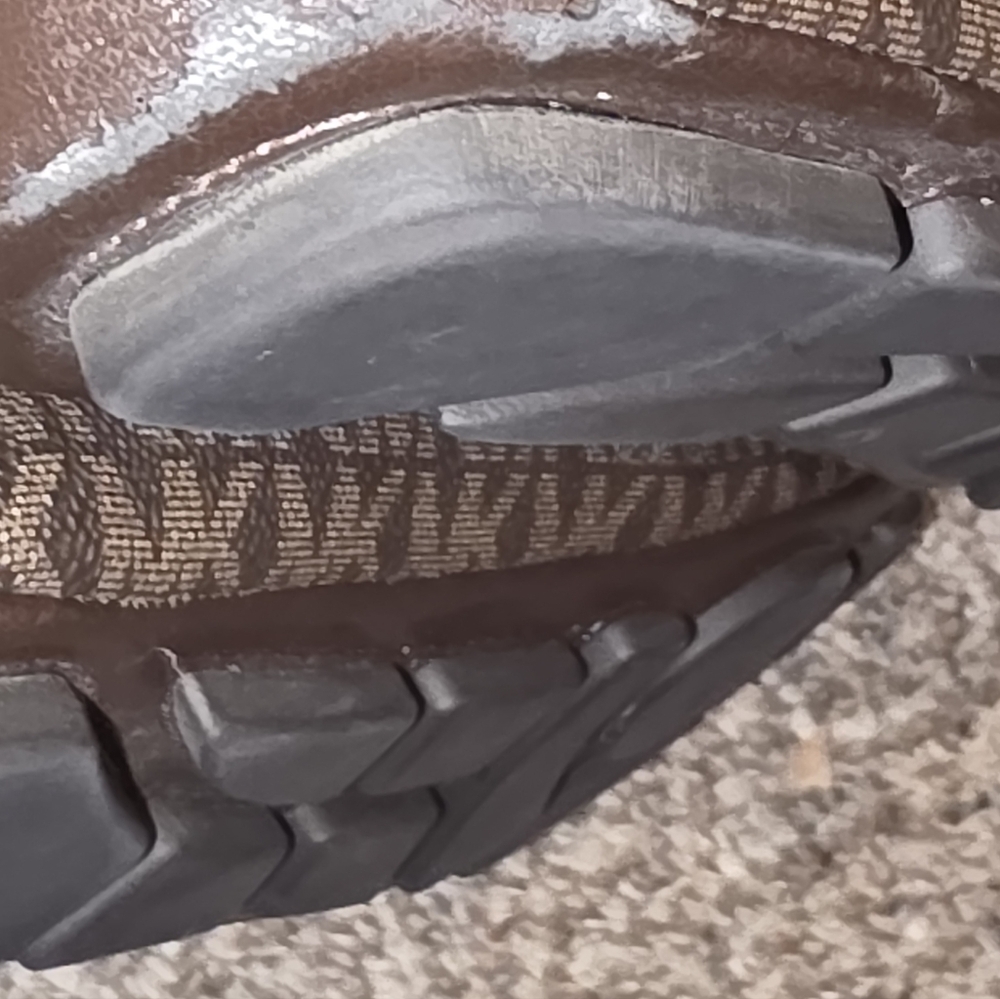 Michael Kors Brown Loafers with Gold Emblem - Picture 4 of 6